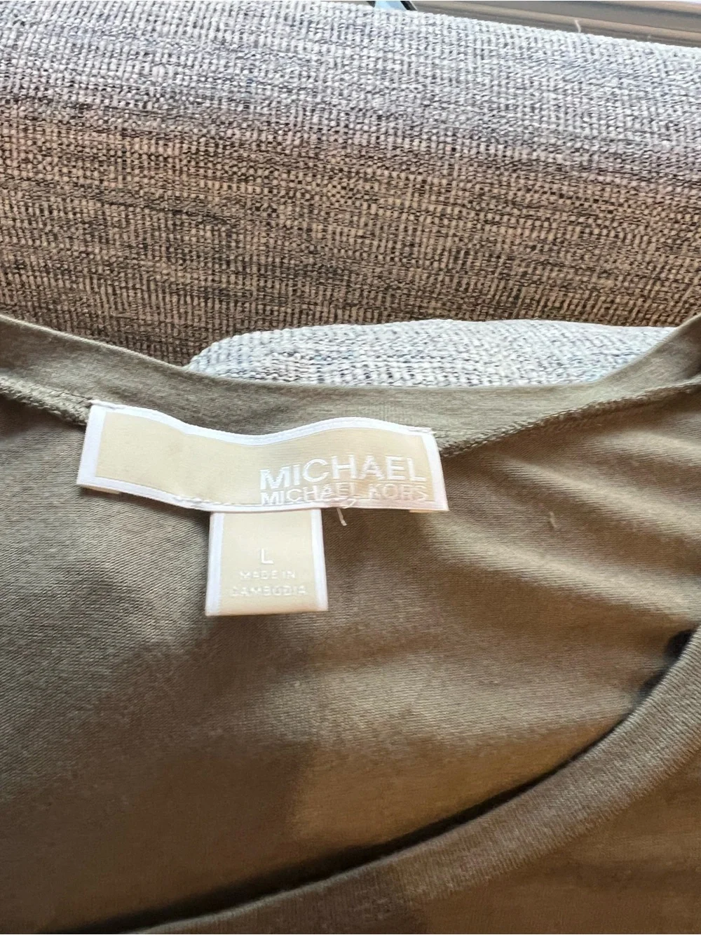 Olive Green Layered Women's Sleeveless Top Michael Kors size L
